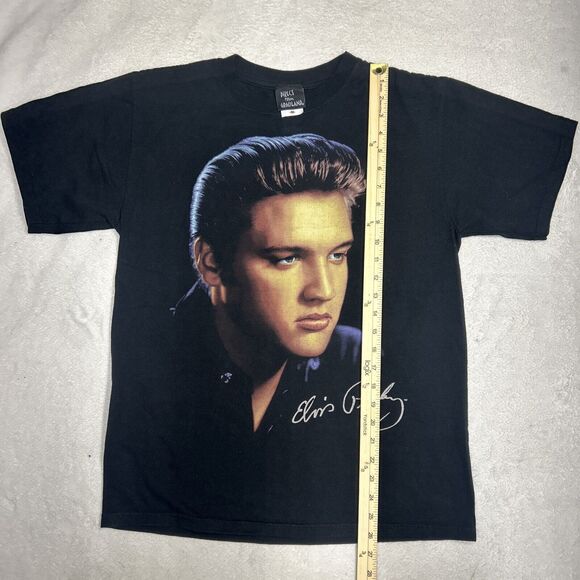 Vintage Y2K Elvis Presley Direct From Graceland Black T-shirt Size Medium - Picture 6 of 7